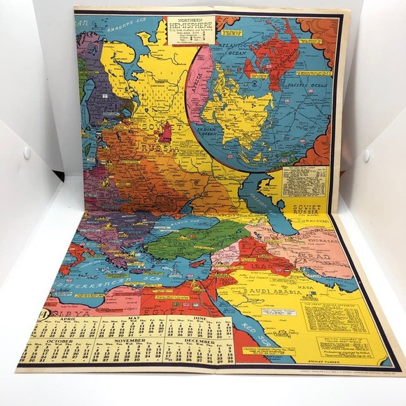 Rare War in Europe Dated Events Keep Up to Date 6th Ed. 1944 Map Beautiful Cond. - Picture 6 of 10